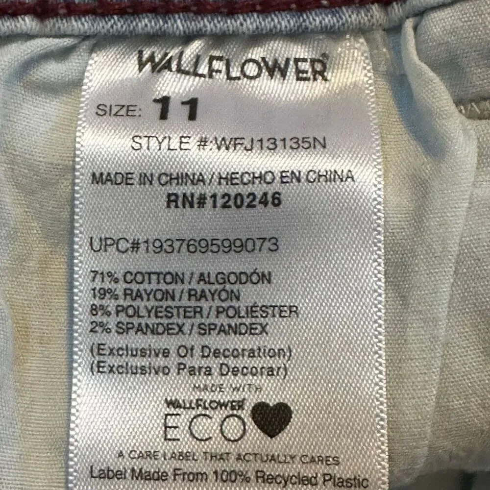 Wallflower High Rise Irresistible Insta Soft Denim Jean Shorts | Junior Size 11